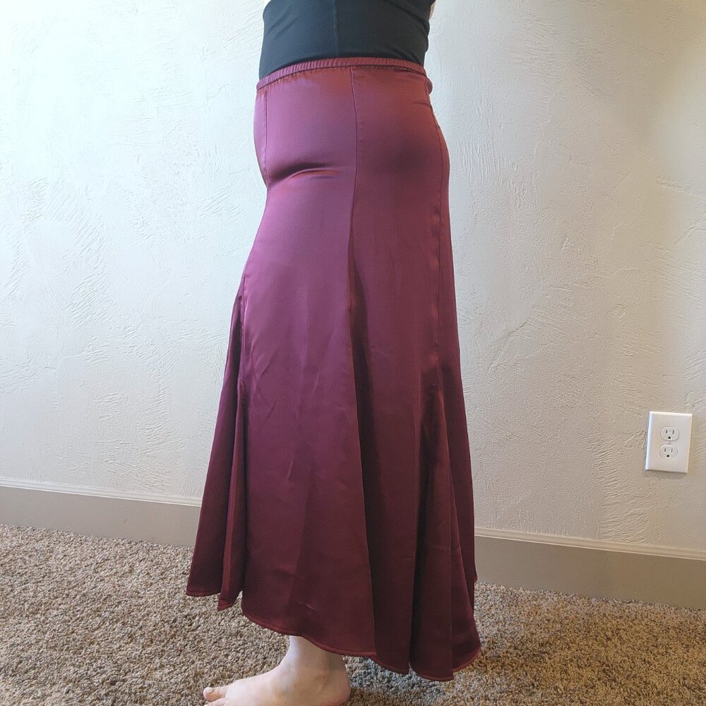 Max Studio Satin High-Low Skirt
